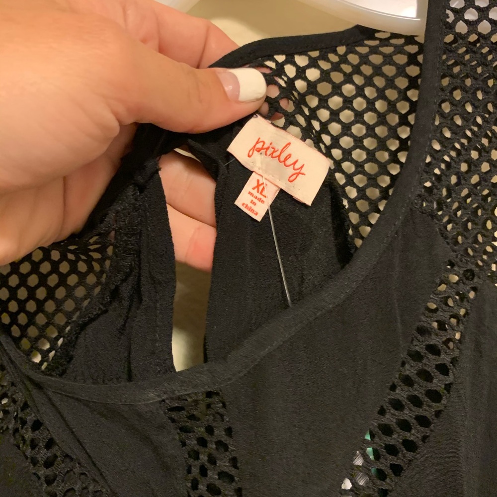 Pixley fishnet detail top new with tags XL